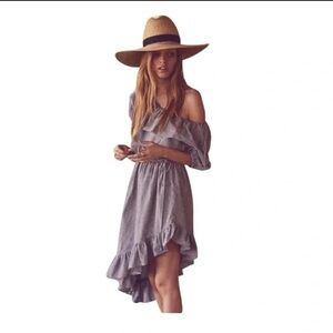 LoveShackFancy Asymmetrical Gingham Dress